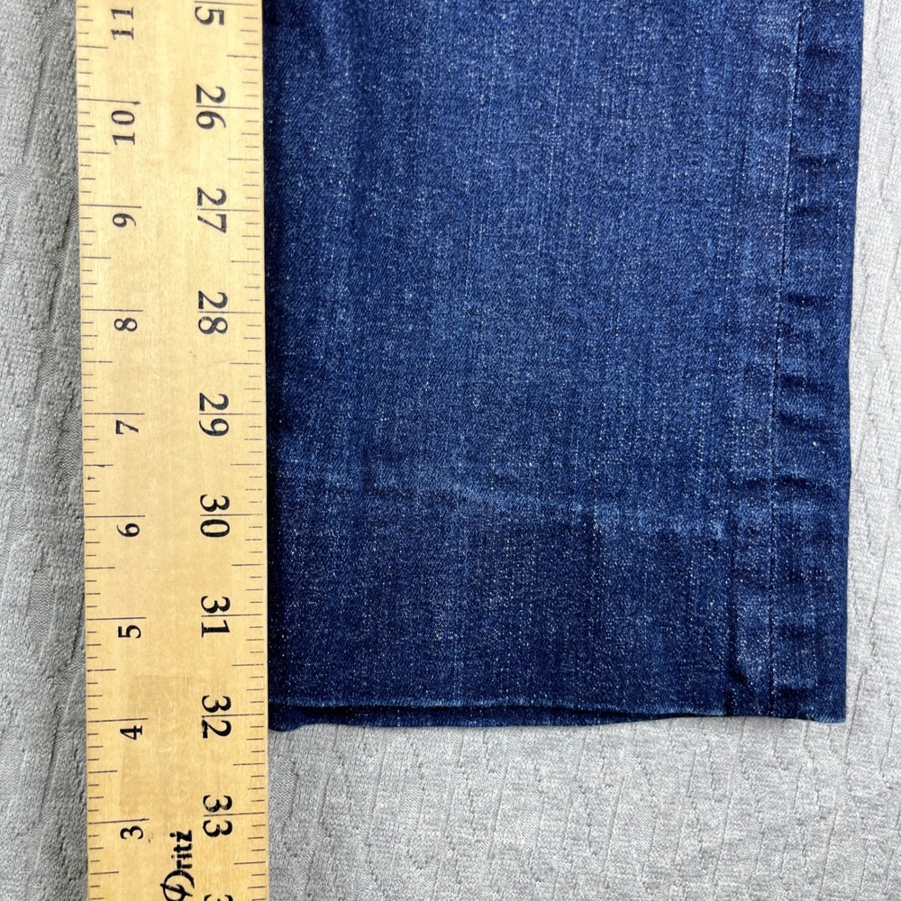 Zara Bootcut Flare Jeans Women Size 4/27x32 Blue High Rise Dark Wash Denim - Picture 5 of 11